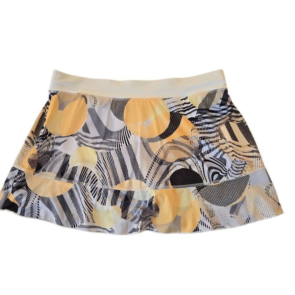 Sofibella Womens Yellow Black White 50 UPF UV Protection Athletic Skort Size XL